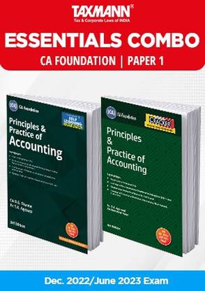 ESSENTIALS COMBO | CA Foundation Dec. 2022/June 2023 Exams – Paper 1 | Principles & Practice Of Accounting (Accounts) | STUDY MATERIAL & CRACKER | Set Of 2 Books