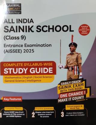 AISSEE Sainik School Class 9 Study Guide Book With New Subject-Wise Syllabus For 2025 Entrance Exam