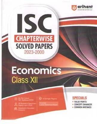 Arihant Chapterwise Solved Papers 2023-2000 Economics Class-12 By Pratima Jain Roy