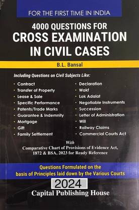 2022 Edition 4000 Questions For Cross Examination In Civil Cases