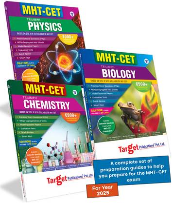 MHT-CET Physics, Chemistry And Biology (PCB) Book | Triumph | Includes 19000+ MCQs Chapterwise & Topicwise, Previous Years Question (PYQs) & Model Papers | Based On 11th & 12th Maharashtra Board Syllabus As Per MHTCET Latest Paper Pattern | Set Of 3