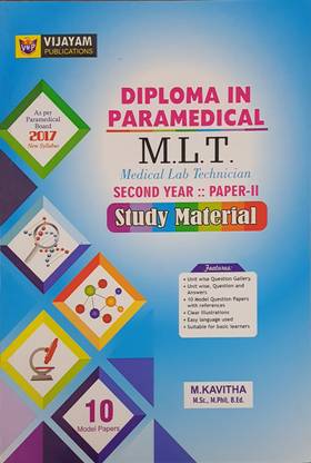 Diploma In Paramedical M.l.t. Second Year Paper-Ii Study Material