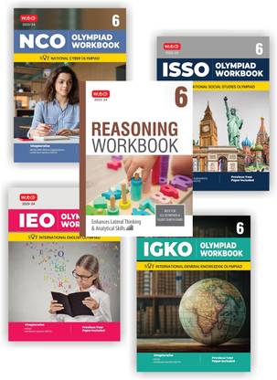 Class 6: MTG Olympiad Workbook And Reasoning Book Combo For IEO-NCO-IGKO-ISSO (Set Of 5 Books) - SOF Olympiad Preparation Books For 2023-2024