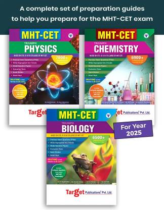 MHT-CET Triumph Physics, Chemistry And Biology (PCB) 2025 | Includes MCQs Chapterwise & Topicwise, Previous Years Question (PYQs) & Model Papers | 3 Books