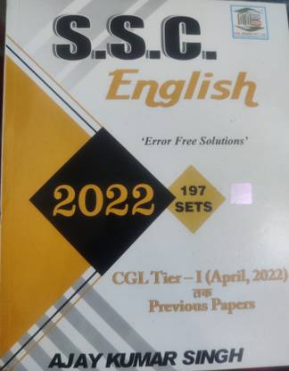 Ssc Mb इंग्लिश 197 सेट एरर फ्री सॉल्यूशन Cgl टियर 1st अप्रैल 2022 अजय कुमार सिंह
