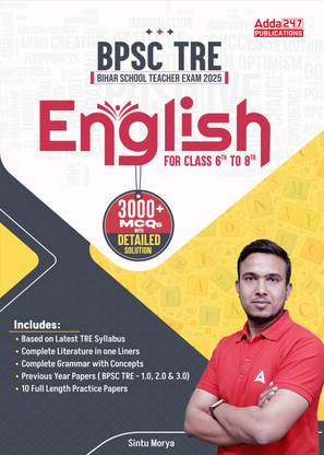 Adda 247 BPSC TRE (Bihar School Teacher Exam 2025) English Book For Class 6th To 8th With 3000+ MCQs With Detailed Solution