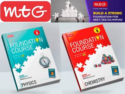MTG Foundation Course Class-8 - Set Of 2 Books (Physics , Chemistry ) - Excellent Book For Preparing The NSO - IMO & SOF-Olympiad NTSE ,SOF-Olympiad – Also Excellent For Students Those Aspirant For Future NEET/AIIMS/CUET/JEE - Based On Latest NCERT Syllabus (2022 – 2023)