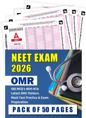 OMR Sheets For Practice NEET 2025 Exam,200 MCQ Latest Pattern Pack Of 50 Pages
