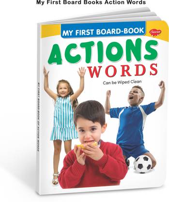 My First Board Books Action Words | Big Size Board Book For Kids By Sawan