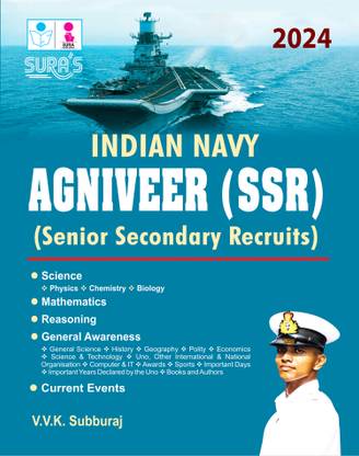 SURA`S Indian Navy Agniveer (SSR) Senior Secondary Recruits Exam Book In English Medium - Latest Updated Edition 2024