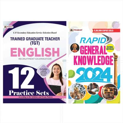UPSESSB TGT English 12 Practice Sets Uttar Pradesh Secondary Education Service Selection Board Trained Graduate Teacher Recruitment Examination (English Practice Book) (Paperback, Team Prabhat)+ Rapid General Knowledge 2024 (English)