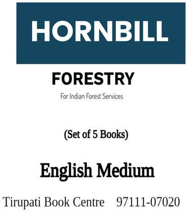 FORESTRY HORNBILL MATERIAL For Indian Forest Services Set Of 5 Books Civil Service Prepration Photocopy 2023