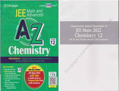 Jee Main And Advanced A To Z Chemistry - 2023, With Due Book Jee Main 2022 [set Of Two Books] For Class - 12,