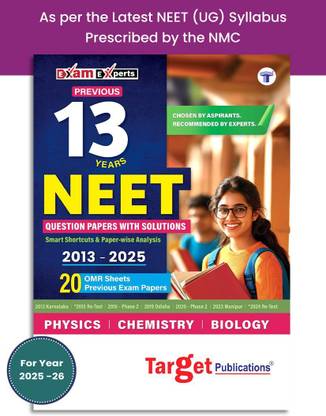 NEET 2025 Book Previous Years Solved Papers With Solutions Of Last 12 Years 17 Exam Papers