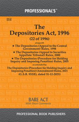 Depositories Act 1996 Alongwith Rules