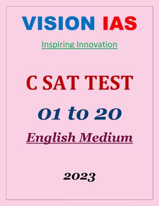 VISION IAS Prelims 2023 CSAT Test 01 To 20 With Solution (English Medium)