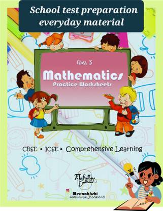 Class 3 Grade 3 Mathematics Practice Worksheets | Cbse/icse | Chapterwise Book, Question Papers, Mental Math, Word Problems, Dodging Of Tables, Workbook| By Mathsninjas Bookland