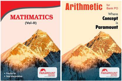 पैरामाउंट बैंकिंग एग्ज़ाम कॉम्बो पैक| मैथ्स- डेटा इंटरप्रिटेशन एंड अरिथ्मेटिक (इंग्लिश एडिशन) [सेट ऑफ 2 बुक्स]