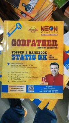 Neon Classes Static Gk Godfather King Of Concepts Toppers Handbook Static Gk For Quick Revision | English Medium | Latest Edition (Paperback, Raja Sir)