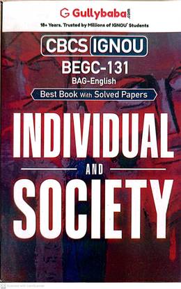 IGNOU BAG English Help Guide (BEGC-131, Individual And Society)