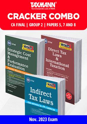 Taxmann CA Final Combo Cracker Group 2 (SCMPE+DT+IDT) By Ravi Chhawchharia, Mahesh Gour , K.M. Bansal , Meena Verma Applicable For November 2023 Exam