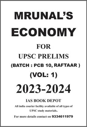 Mrunal Economy Lectures Handouts Notes PCB 10 VOL- 1 -2024