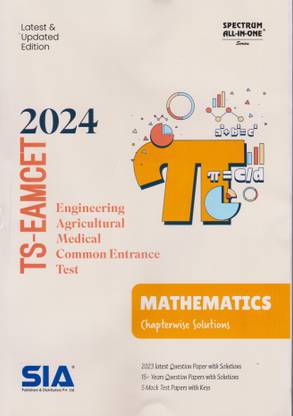 TS Eamcet Mathematics Chapterwise Solutions Latest & Updated 2024 Edition