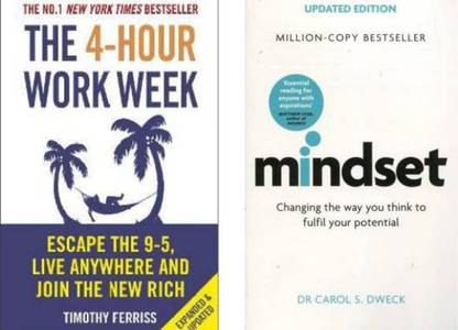 The 4 Hour Work Week + Mindset (Combo Of Two) (Timothy Ferriss , Dr Carol S. Dweck)
