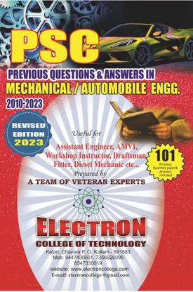Psc Previous Questions And Answers In Mechanical / Automobile Engineering