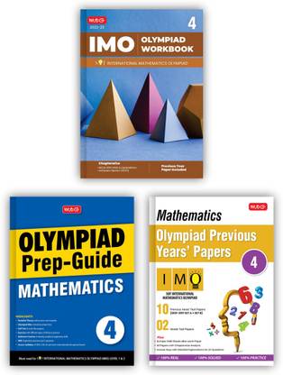 SOF International Mathematics Olympiad (IMO) Work Book, Olympiad Prep-Guide & Previous Years Papers With Mock Test Paper Class 4 - Olympiad Books For 2022-23 Exam (Set Of 3 Books)