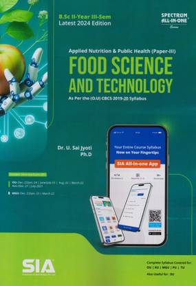 Food Science And Technology (Applied Nutrition & Public Health Paper-III) B.Sc II-Year III-Sem As Per The (O.U) CBCS (2019-20) Syllabus Latest 2024 Edition
