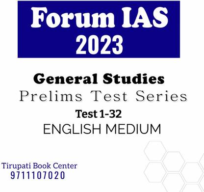 Forum IAS Prepratory General Studies Prelims Test Series English Medium