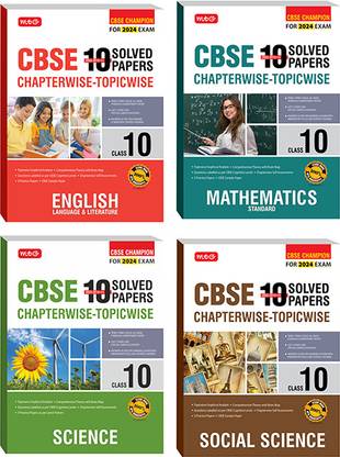 MTG CBSE 10 Years Chapterwise Topicwise Solved Papers & Question Bank Class 10 Mathematics, Science, English & SocialScience (Set Of 4 Books) CBSE Champion For 2024 Exam
