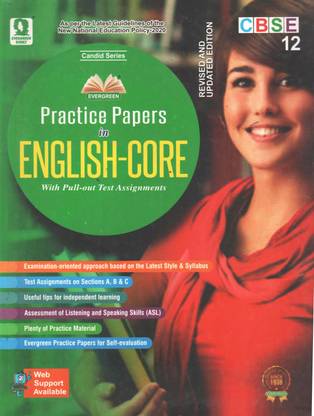 Evergreen Practice Papers In English Core With Pull Out Test Assignments Class 12