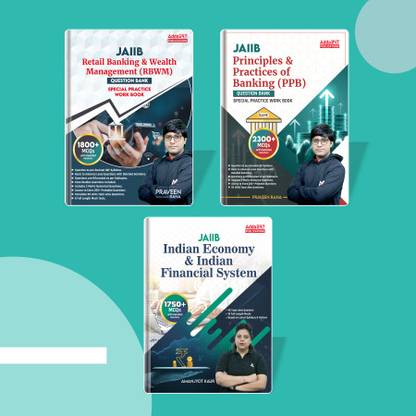 JAIIB Set Of 3 Indian Economy & Indian Financial System + Principles And Practices Of Banking + Retail Banking & Wealth Management Books (English Printed Edition) By Adda247