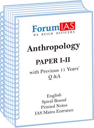 Complete Set Anthropology Optional Printed Notes With Previous 11 Years Q & A