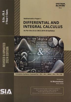Differential And Integral Calculus (Mathematics Paper-I) B.Sc/B.A I-Year I-Sem As Per The (O.U) CBCS (2019-20) Syllabus Revised & Updated 2024 Edition