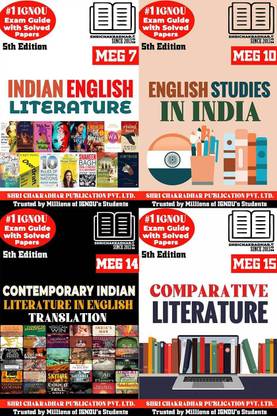 IGNOU MEG Help Books Combo Offer Of MEG 7 MEG 10 MEG 14 MEG 15 (5th Edition) (IGNOU Study Notes/Guidebook Chapter-Wise) For Exam Preparations With Solved Previous Year Question Papers Including Solved Sample Papers (New Syllabus) (Module 3) IGNOU MA English Meg7 Meg10 Meg14 Meg15