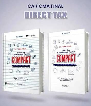 MMD Handwritten Notes Direct Tax & International Taxation Compact For CA Final (Set Of 2 Vols) By BHANWAR BORANA Applicable For May / June 2023 Exams