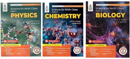 Combo Pack: Lakhmir Singh Class 9 Science (Physics, Chemistry, Biology) - 2025-26 Examination