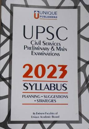 UPSC Civil Services Preliminary & Main Examinations 2023 SYLLABUS