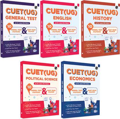 Physics Wallah CUET UG Mock Test Political Science, Economics, History, GT & English Combo (Common University Entrance Test 2023) Set Of 5 Books