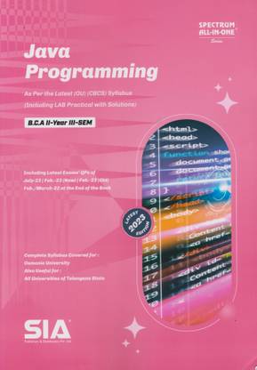 Java Programming B.C.A II-Year III-Sem (As Per The Latest (OU) (CBCS ...