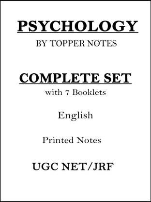 Complete Psychology Optional Printed Notes By Topper For UGC Net-JRF
