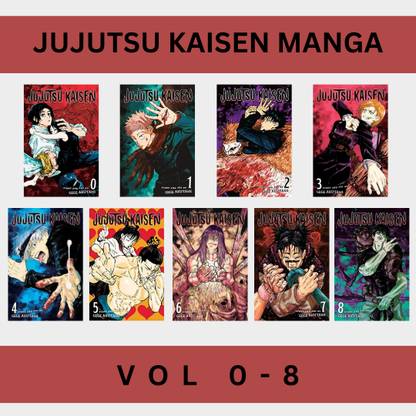 Jujutsu Kaisen, Vol. 0 & Vol. 1 & Vol. 2 & Vol. 3 & Vol. 4 & Vol. 5 & Vol. 6 & Vol. 7 & Vol. 8 (English, Paperback, Gege Akutami)