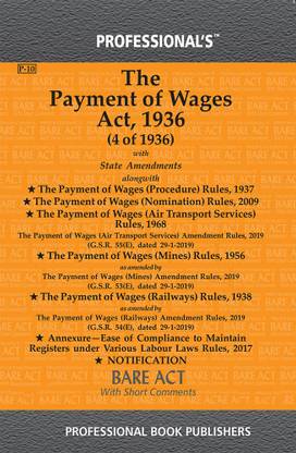 Payment Of Wages Act, 1936 With State Amendments