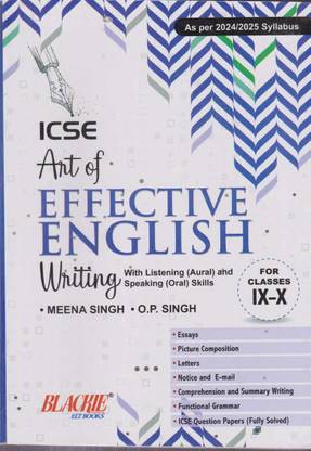 Icse Art Of Effective English For Classes - 9 & 10, By Meena Singh & O. P. Singh