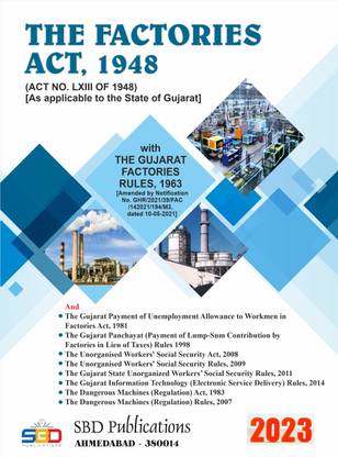 Factory Act, 1948 With Factory Rules 1963 - In English Latest August 2023 Edition