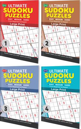 Set Of 4 Ultimate Sudoku Puzzles - 1,2,3,4 :A Perfect Guide To Sharp Young Minds
