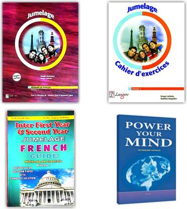 French Guide - Method Of French Level 1 (Methode De Francais Niveau 1) And Cahier D' Exercices JUMELAGE Along With Power Your Mind Book (Pack Of 4 Books)